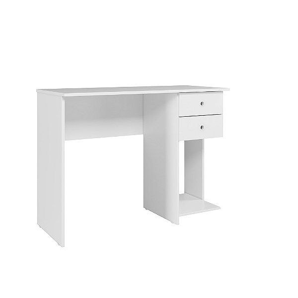 Mesa Escrivaninha 2 Gavetas 4115 Branco - Qmovi