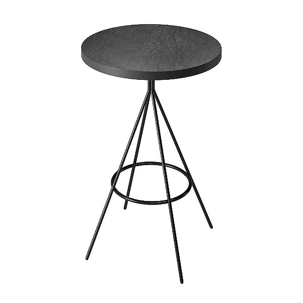Mesa Bistrô Viena Pés Metal Courissimo Preto Salaone
