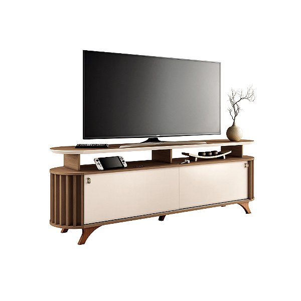 Bancada Rack Alba Castanho / Off White - HB