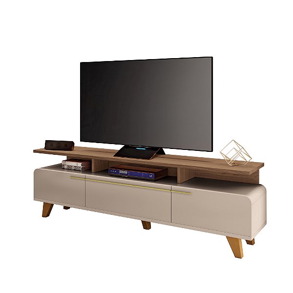 Bancada Rack Essenza 2.0 Off White / Castanho - HB