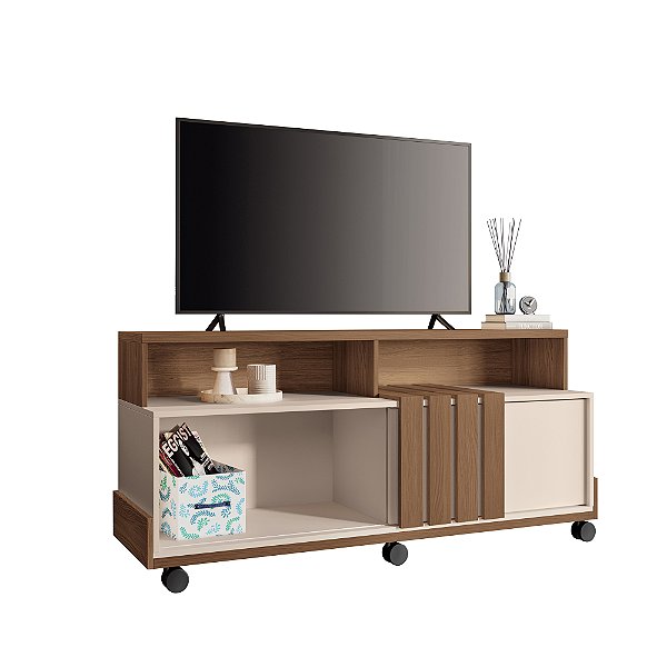 Bancada Rack Graci 1.3 Castanho / Off White - HB