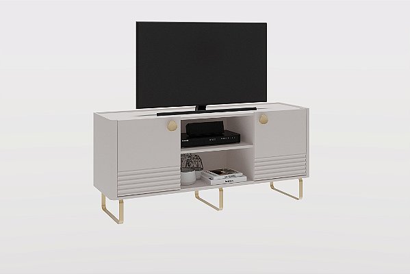 Bancada Rack Para Tv Bossa Off White - Grappa