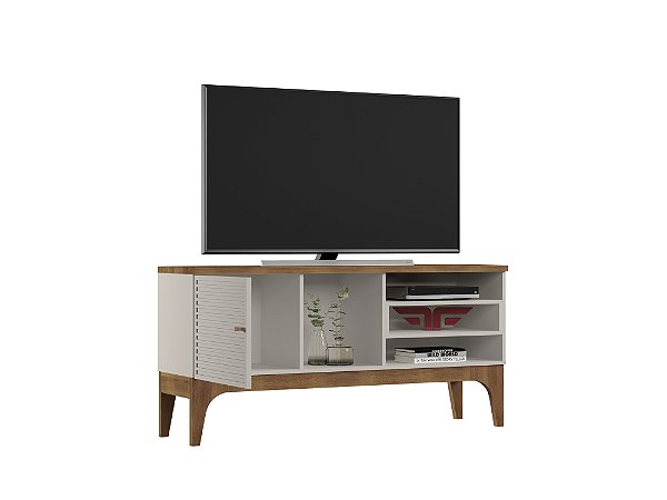 Bancada Rack Para TV Veneza Matte / Off White Grappa