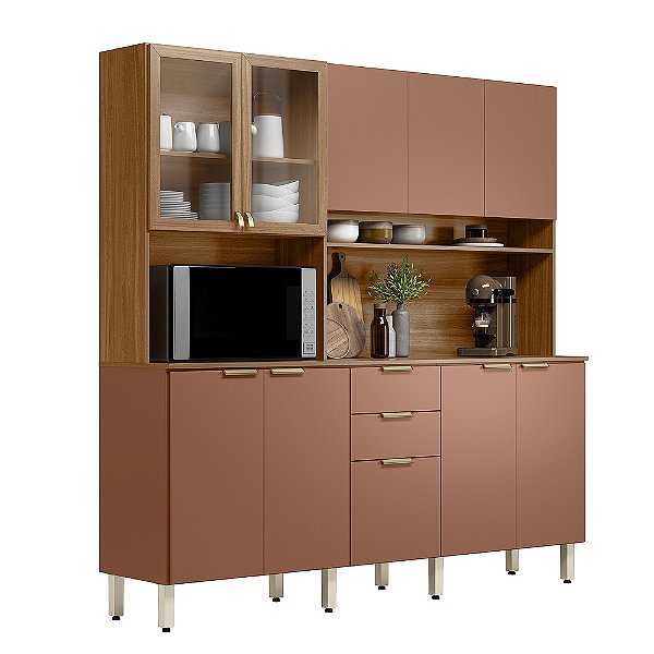 Cozinha Compacta 10 Portas Amora Amendola / Marsala Demóbile