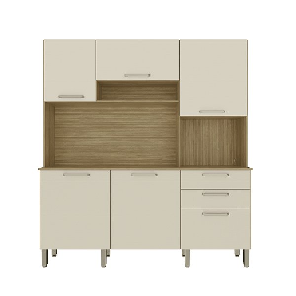 Cozinha Compacta Ferrara Plus 3029 Freijo / Soft