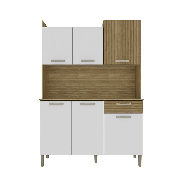 Cozinha Compacta Genova 2479 Freijo / Supremo - Kits Parana