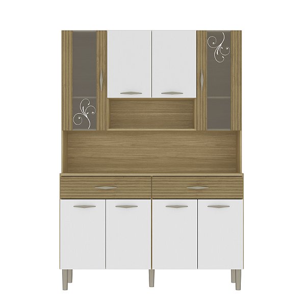 Cozinha Compacta Golden 8 Portas 197 Freijo / Ripado