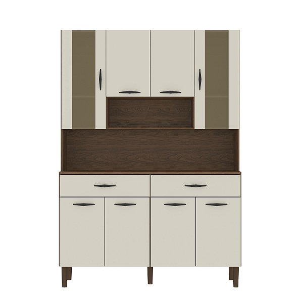 Cozinha Compacta Golden 8 Portas 197 Nogueira / Off White