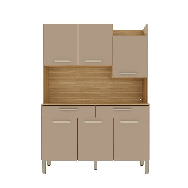 Cozinha Compacta Modena 2478 Freijo / Vanilla - Kits Parana