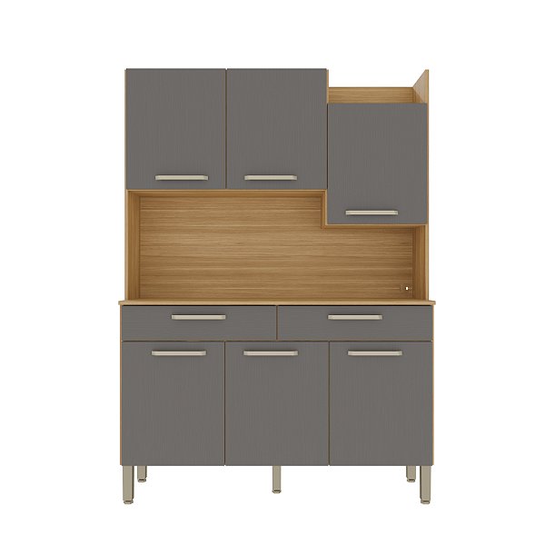 Cozinha Compacta Modena Plus 2520 Freijo / Gris
