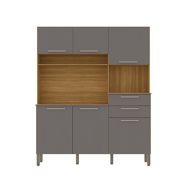 Cozinha Compacta Montesa 2907 Freijo / Gris - Kits Parana