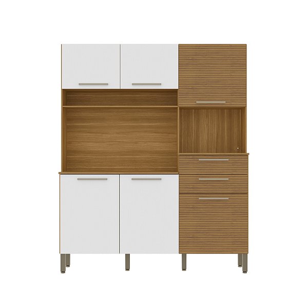 Cozinha Compacta Montesa 2907 Freijo / Ripado - Kits Parana