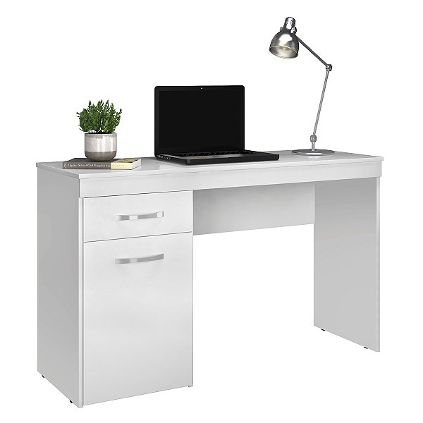 Escrivaninha Mesa 1 Porta Vitória Branco Demóbile