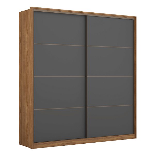 Guarda Roupa 2 Portas Belga Amendola / Grafito Demartêz