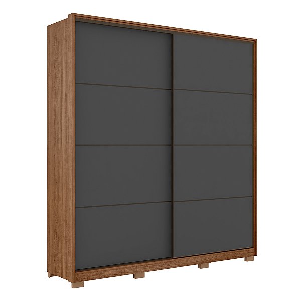 Guarda Roupa 2 Portas Belga Amendola / Grafito Demartêz