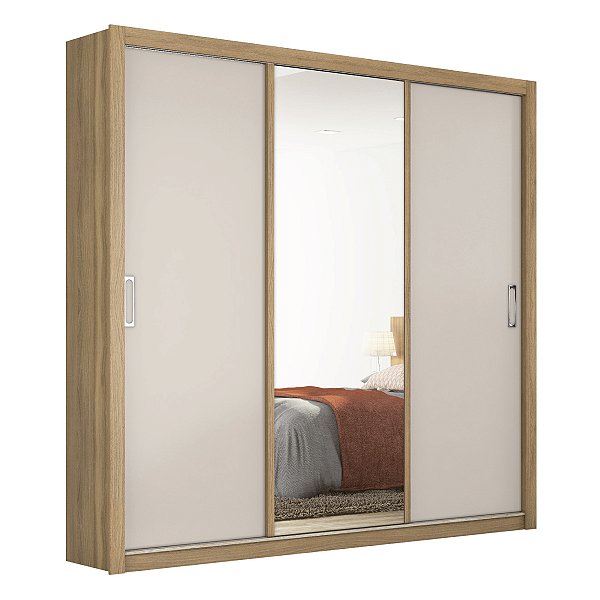 Guarda Roupa 3 Portas Casal Residence Amendola / Off White