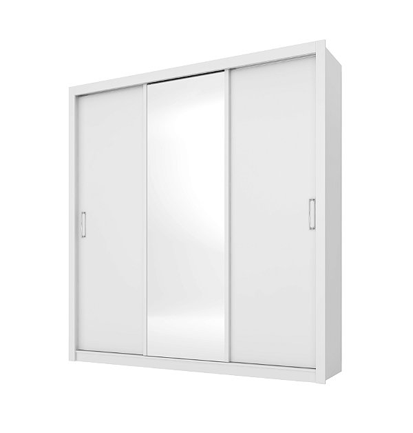 Guarda Roupa 3 Portas Casal Residence Branco - Demóbile