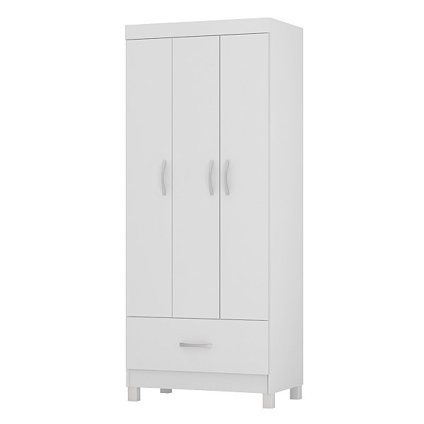 Guarda Roupa 3 Portas Prince Branco - Demóbile