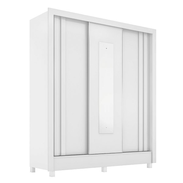 Guarda Roupa 3 Portas Ravel Casal Branco Demóbile