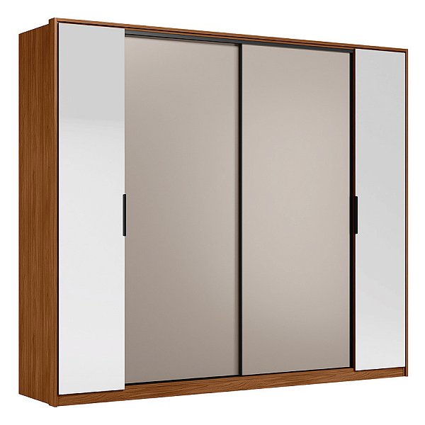 Guarda Roupa 4 Portas Laredo Nogueira / Nude Prime Demartêz