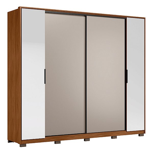 Guarda Roupa 4 Portas Laredo Nogueira / Nude Prime Demartêz