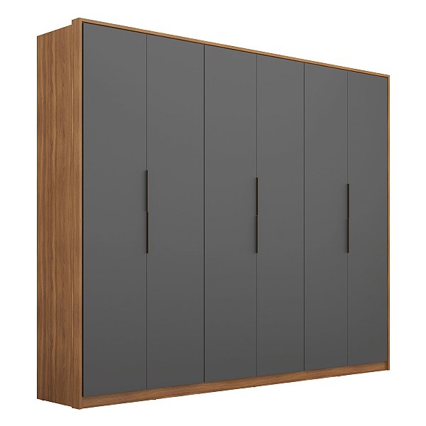 Guarda Roupa 6 Portas Atrice Amendola / Grafito Demartêz