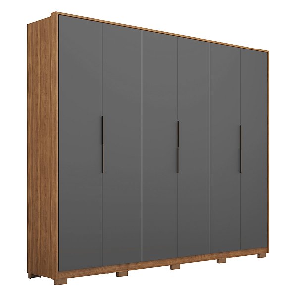 Guarda Roupa 6 Portas Atrice Amendola / Grafito Demartêz