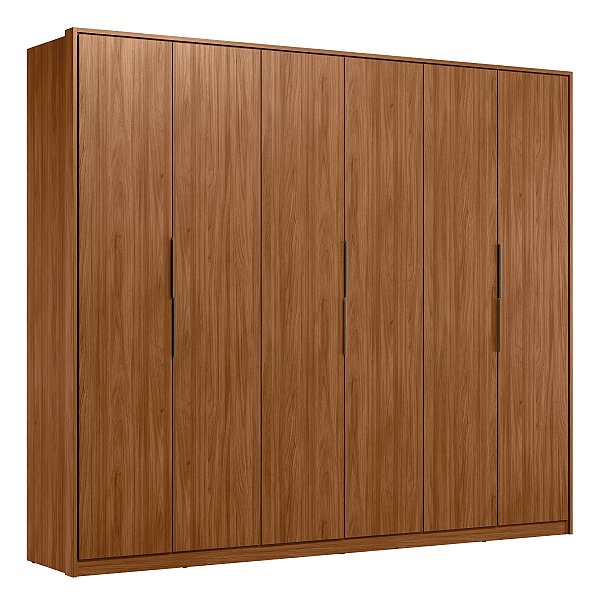 Guarda Roupa 6 Portas Atrice Nogueira Touch Demartêz