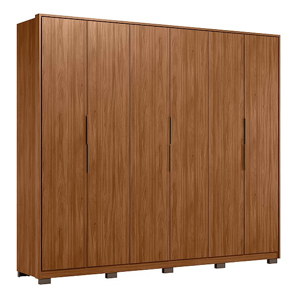 Guarda Roupa 6 Portas Atrice Nogueira Touch Demartêz