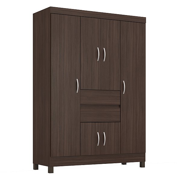 Guarda Roupa 6 Portas Ecom 2 Café Touch Demóbile