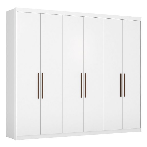 Guarda Roupa 6 Portas Sumatra Casal Branco Demóbile
