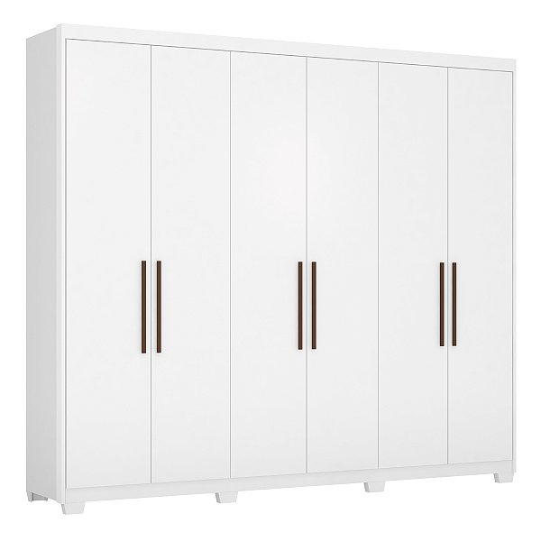 Guarda Roupa 6 Portas Sumatra Casal Branco Demóbile