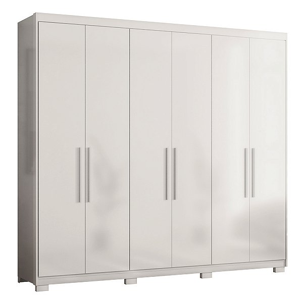 Guarda Roupa 6 Portas Venice Casal Branco Demóbile