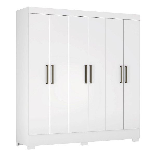 Guarda Roupa 6 Portas Verso Casal Branco - Demóbile