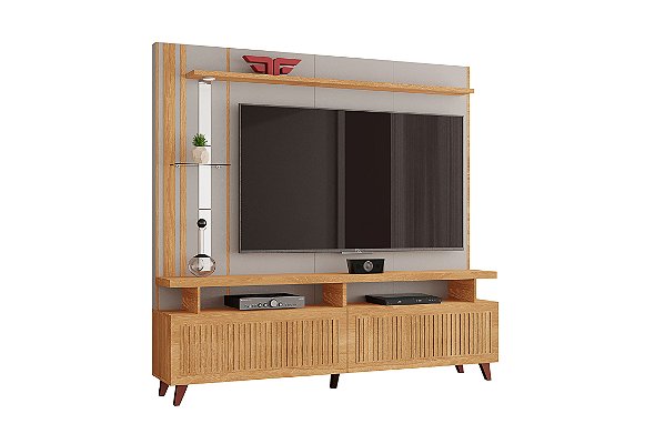 Home Theater Bancada Vega Fendi Metalic / Cinamomo Frade