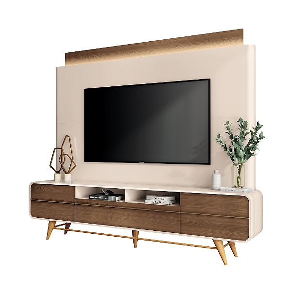 Home Theater Nobre Off White / Castanho - HB