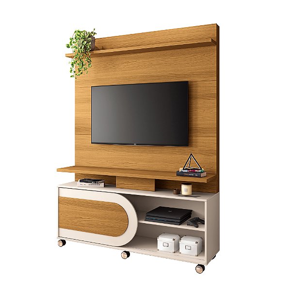 Home Theater Rack Orbis Cinamomo / Off White - HB