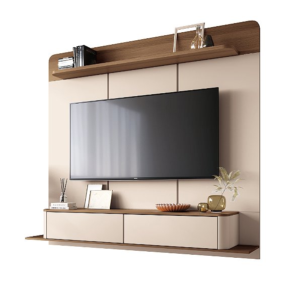 Home Theater Suspenso Galax Off White / Castanho - HB