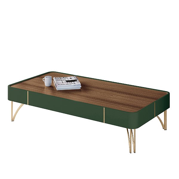 Mesa de Centro Cadenza Verde Pistache / Castanho - HB