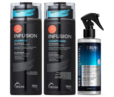 Shampoo Infusion 300ml + Condicionador Infusion 300ml + Spray Uso Obrigatório; 260ml