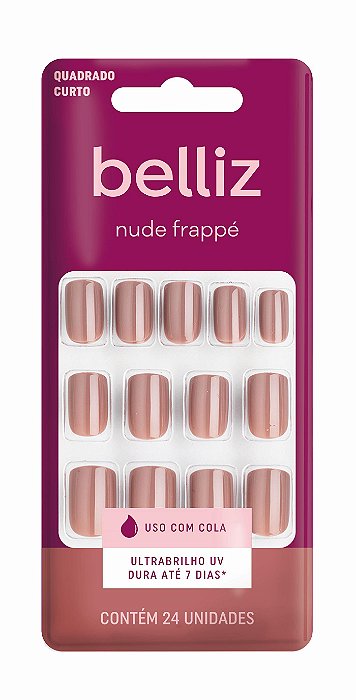 Unhas postiças  autoadesivas  Ultra brilho uv