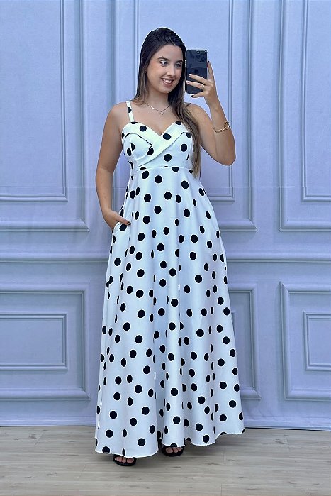 VESTIDO LONGO MARRANT POÁ GEORGIA