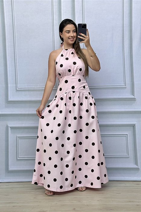 VESTIDO LONGO MARRANT POÁ KATERINA