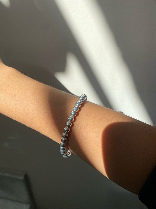 Pulseira bolinha prata