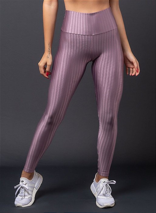 calça legging metalizada rosa