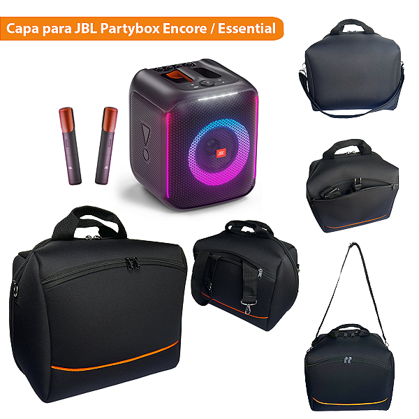 Case Capa bolsa para Jbl Partybox Encore e Essential Com Bolso Espaçoso E Alça Transporte Aveludado Macio Resistente