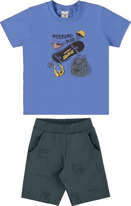 CONJUNTO EM MEIA MALHA E MOLETON