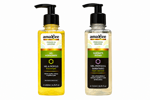 Kit Sabonete Íntimo + Gel Hidratante Mel Própolis e Barbatimão Amabee
