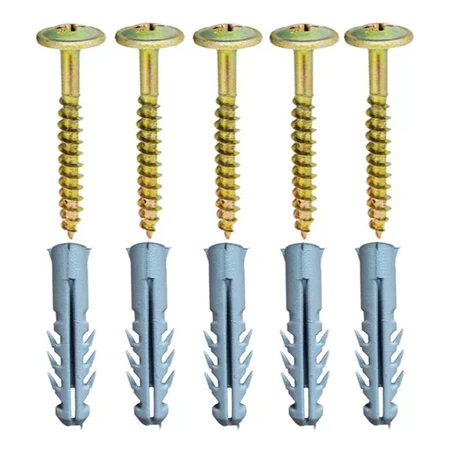 Kit Parafuso Chipboard Flangeado N6 5x35 + c/anel Bucha Nº 6