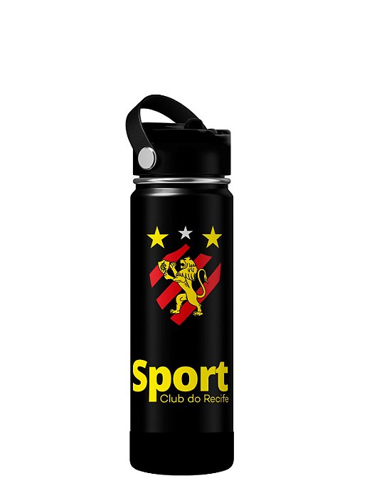 Garrafa Térmica 850 ml Com Alça Preto - Sport